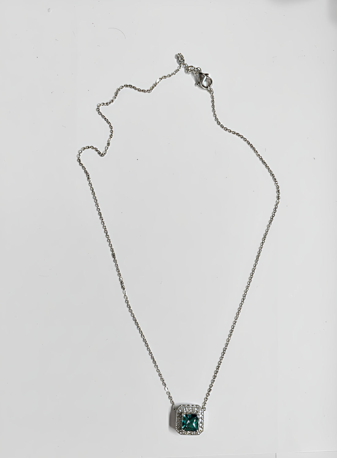 π Asscher Halo Necklace π