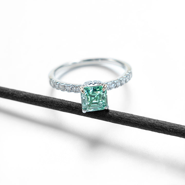 β¨π Lustre Asscher Ring β 1 Carat Moissanite π
