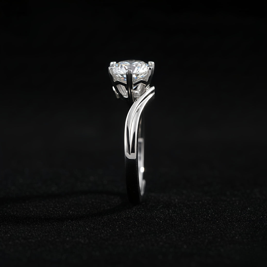 ✨ "Eterna Spark – 0.50 ct Moissanite Solitaire Ring"