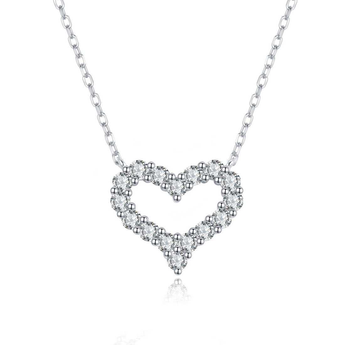 π LustreHeart Moissanite Necklace πβ¨