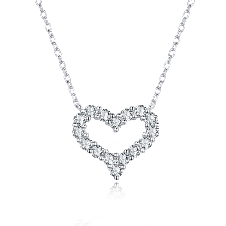 π LustreHeart Moissanite Necklace πβ¨