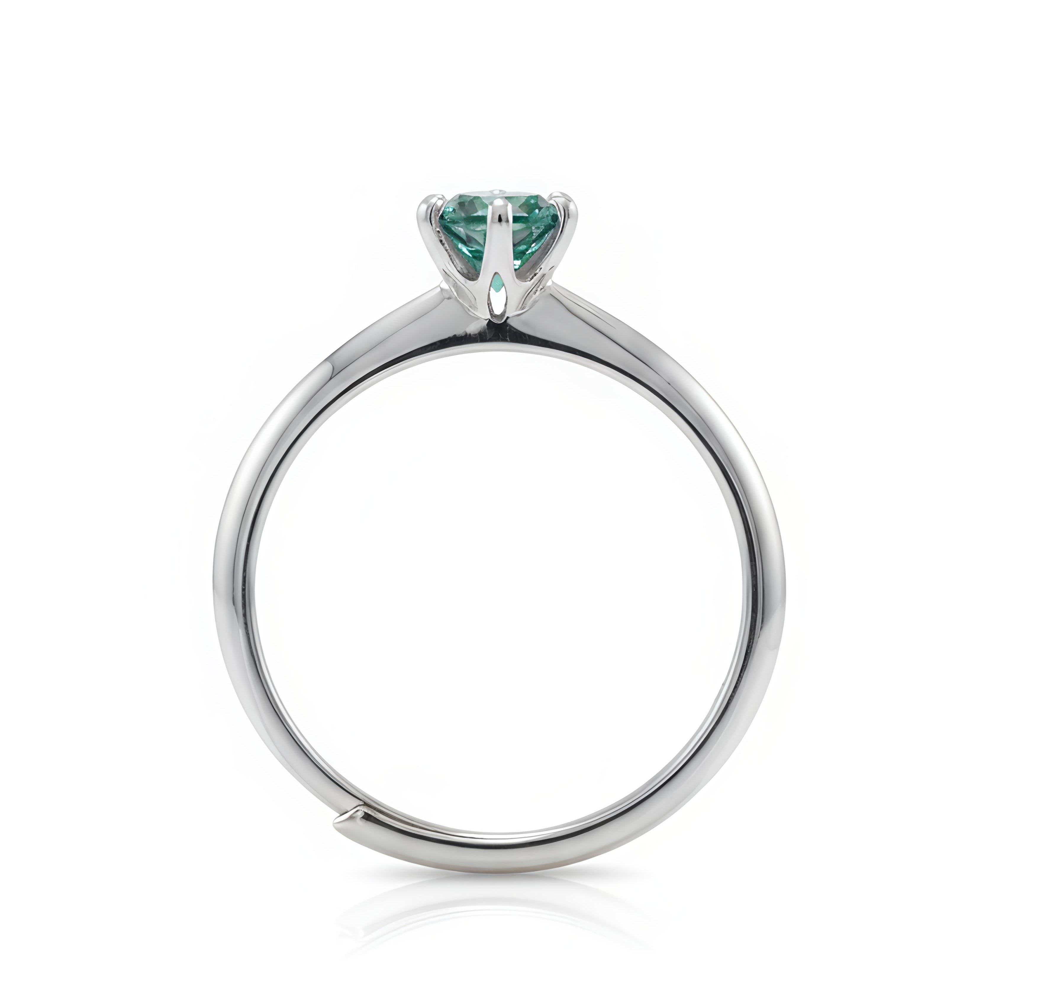 Trio Brilliance Collection – White, Grey & Green Moissanite Rings in 925 Sterling Silver 💎 | Elegant Solitaire Jewelry for Women