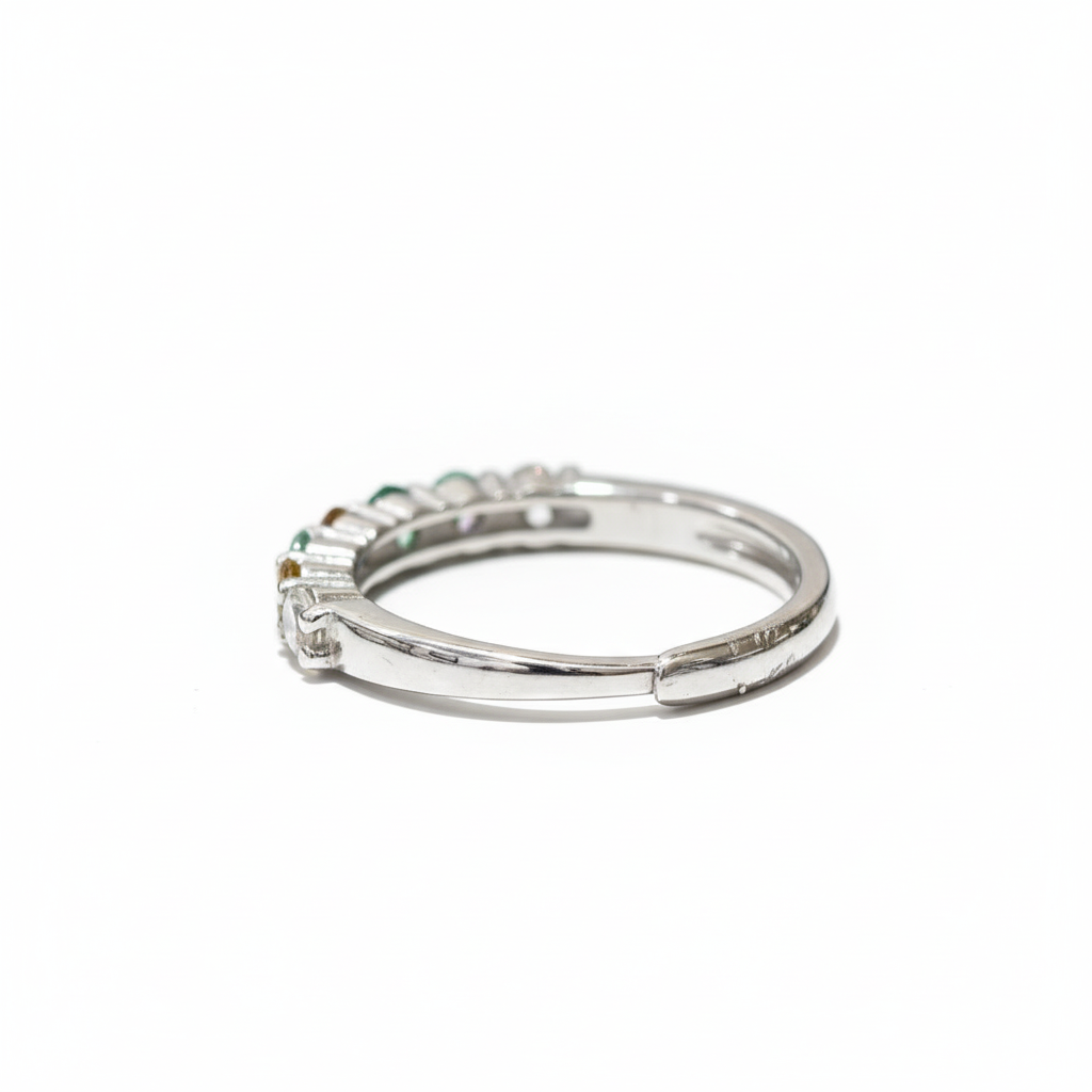 💍 Aurora 7 Stone Moissanite Diamond Band 💎