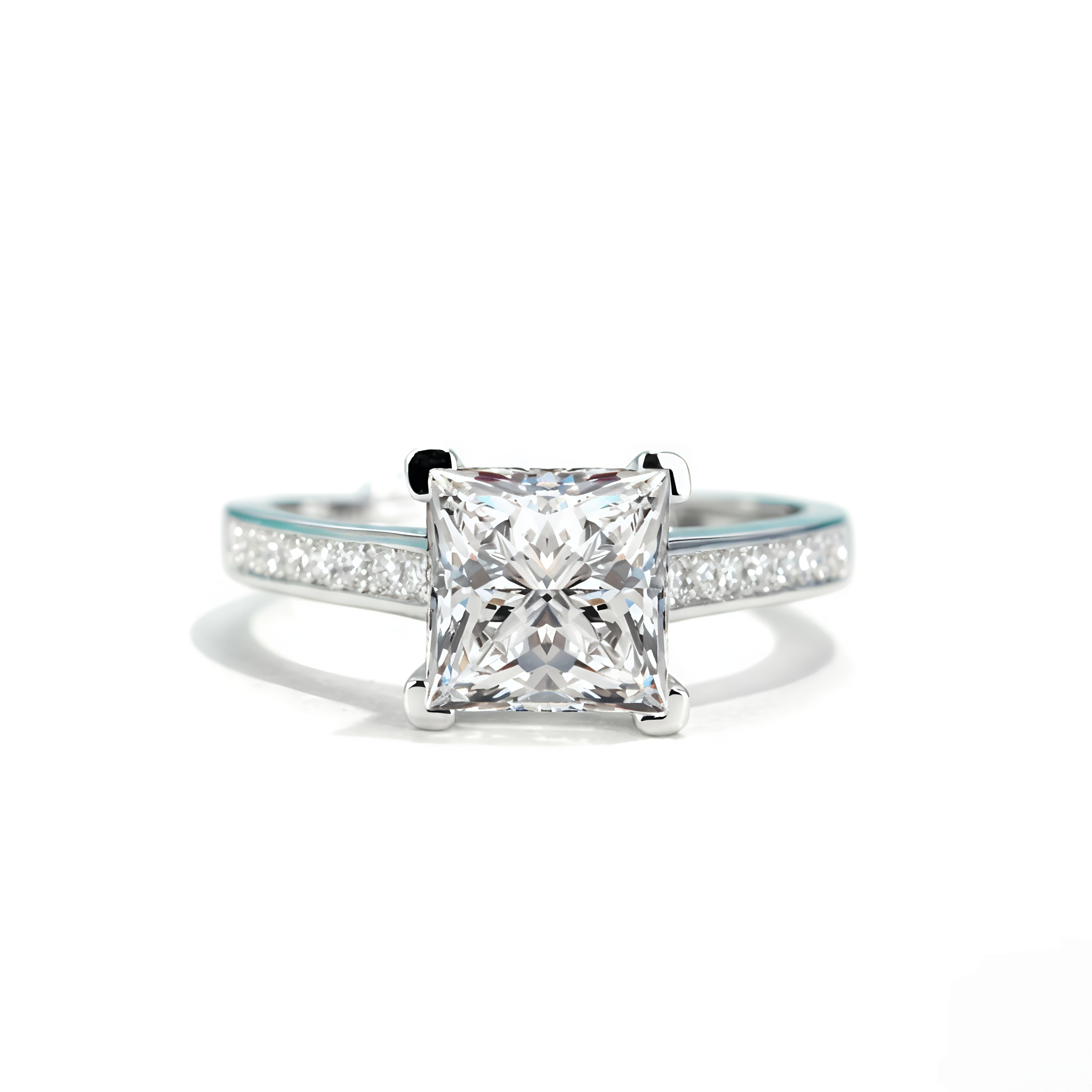 👑✨ Regalia Princess Ring – 1 Carat Moissanite 💎