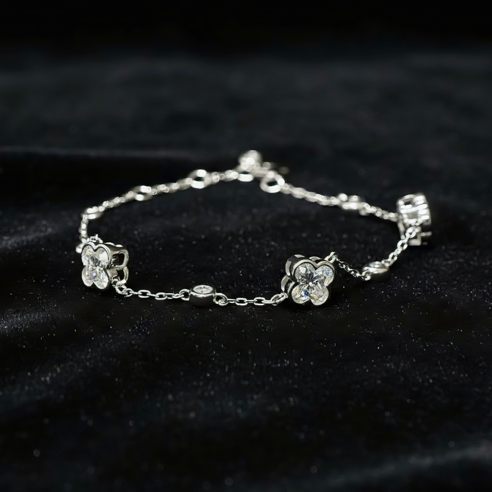 🍀 Fortuna Shine Bracelet 💎 | Moissanite & Silver 925