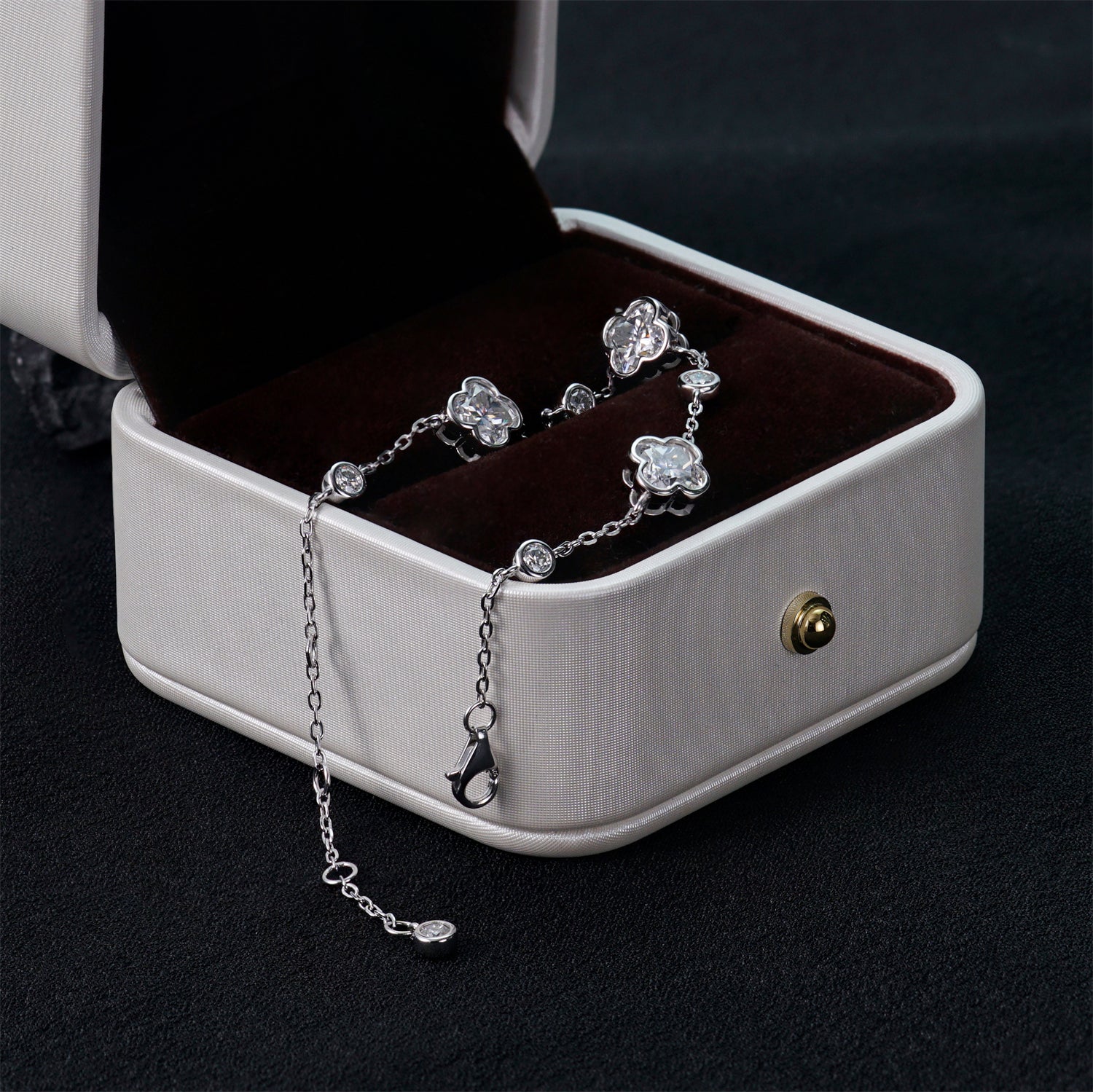 🍀 Fortuna Shine Bracelet 💎 | Moissanite & Silver 925