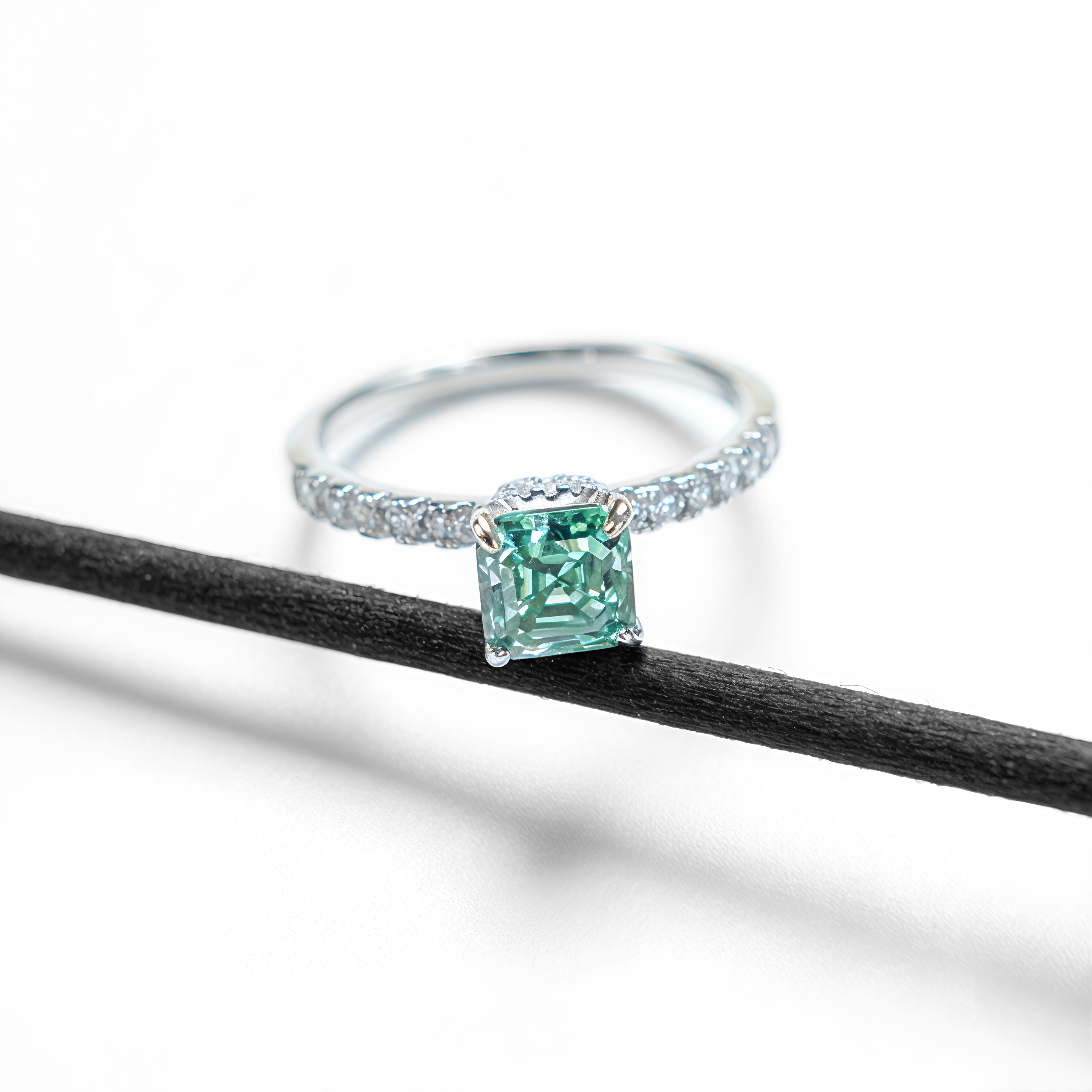 ✨💎 Lustre Asscher Ring – 1 Carat Moissanite 💍