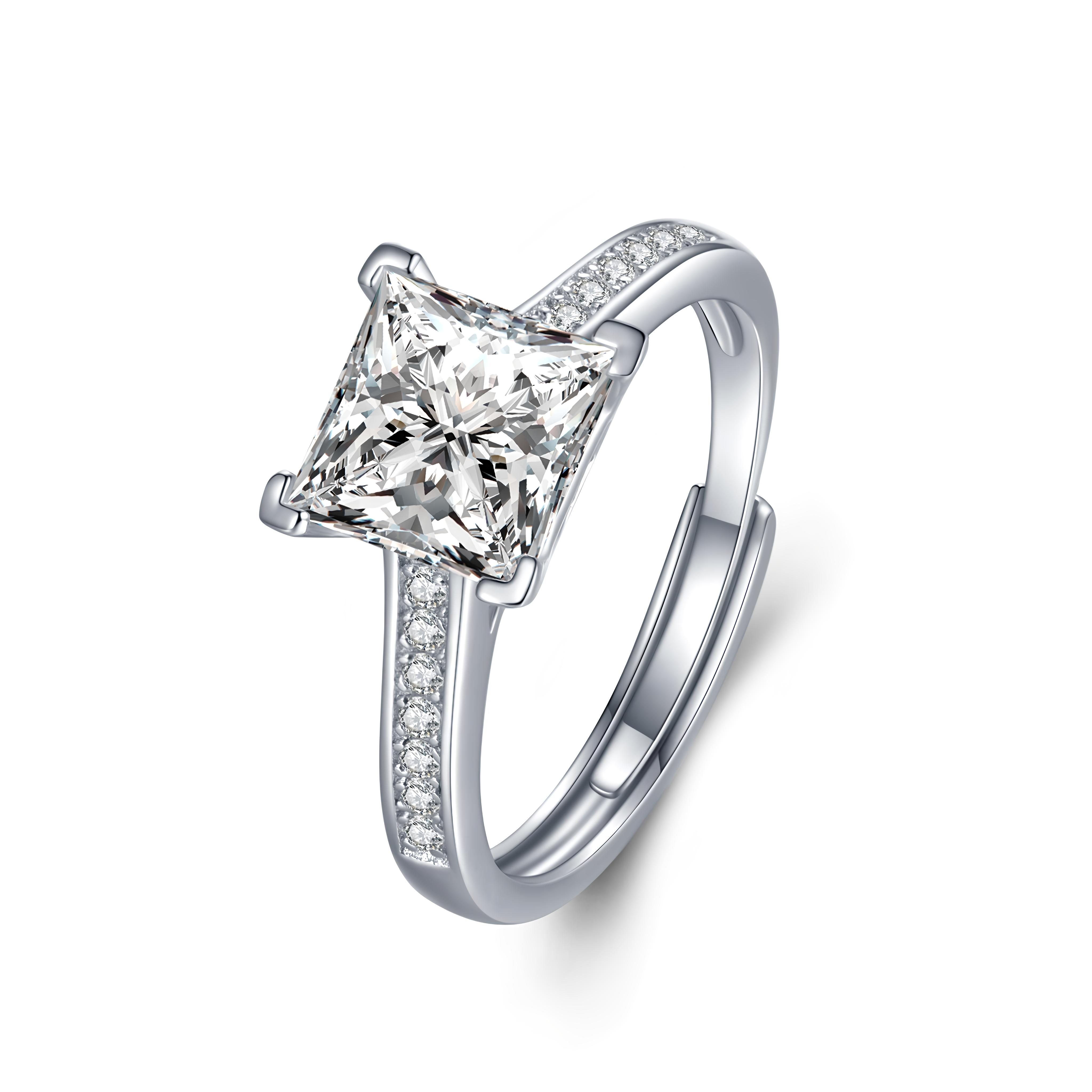 👑✨ Regalia Princess Ring – 1 Carat Moissanite 💎
