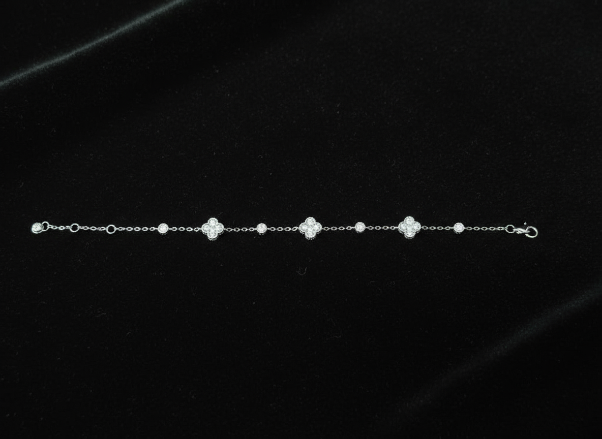 🍀 Fortuna Shine Bracelet 💎 | Moissanite & Silver 925