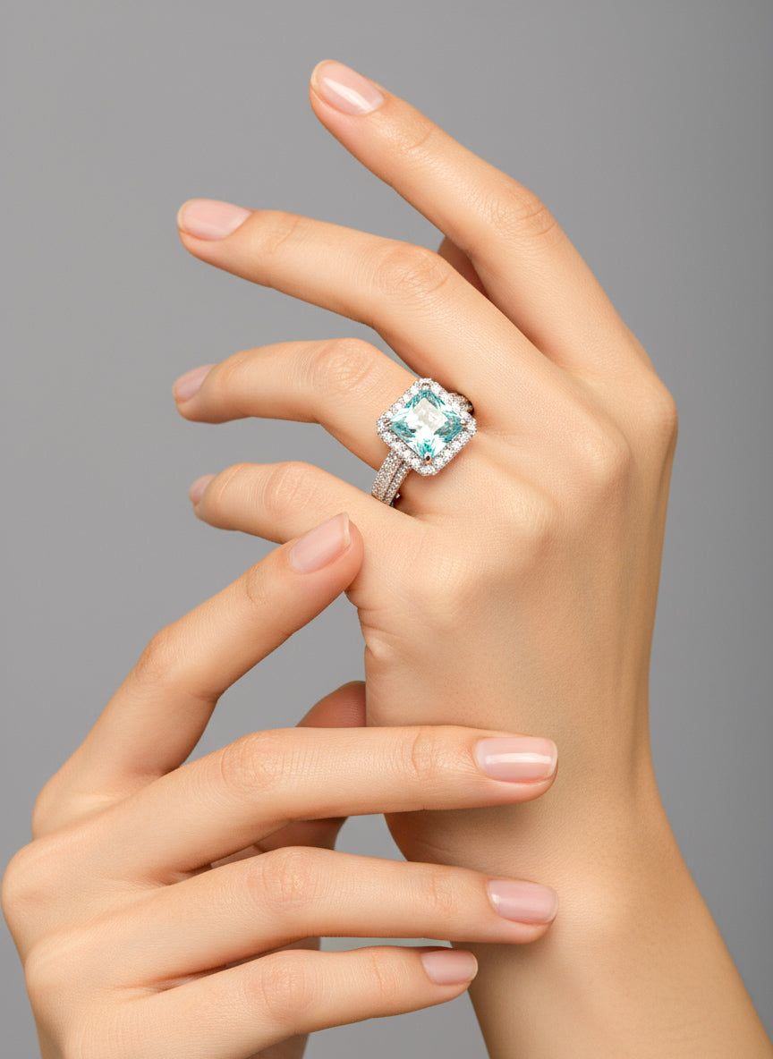 💎 "Azure Mirage Ring" 🌊