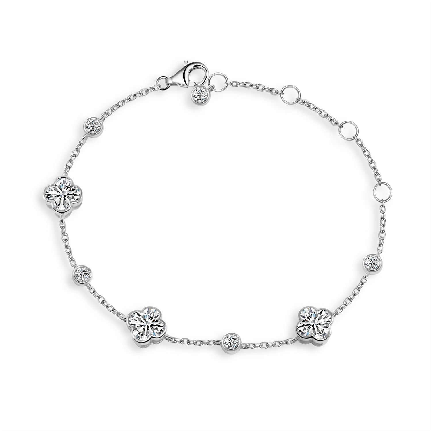 🍀 Fortuna Shine Bracelet 💎 | Moissanite & Silver 925